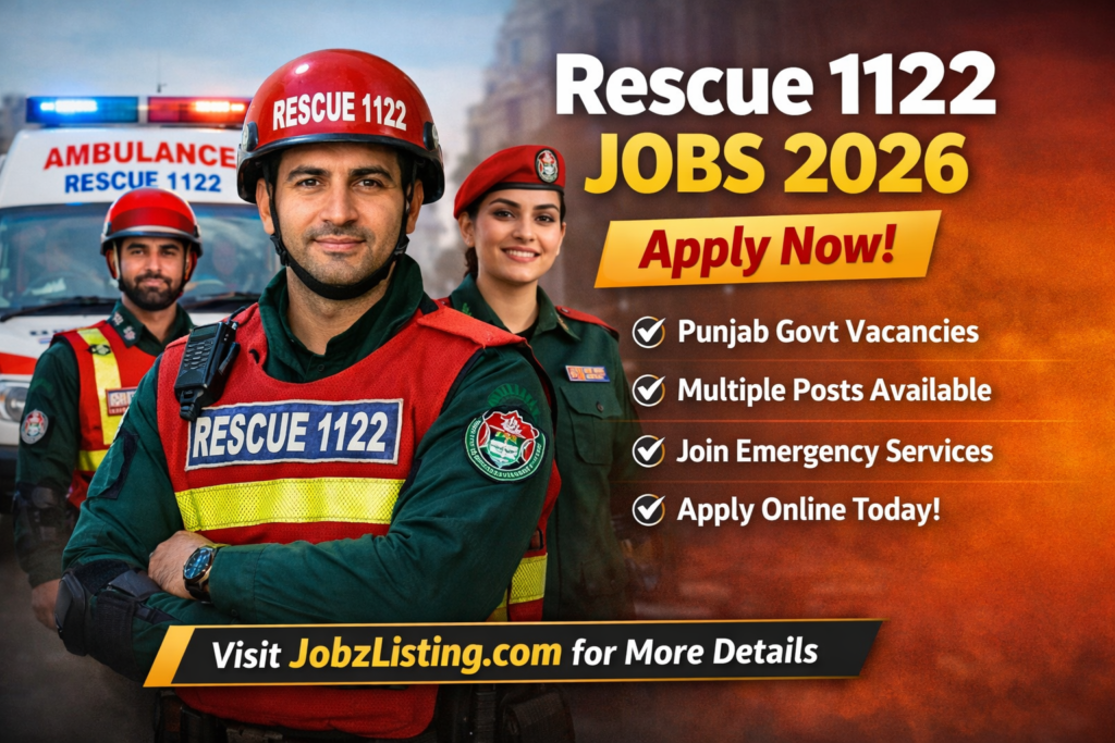 Rescue 1122 Jobs 2026 – Apply For 1000+ New Jobs Advertisement