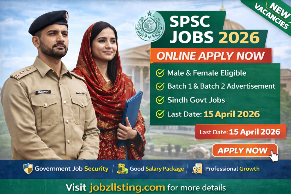 SPSC Jobs 2026 - BPS-17 Lecturer Post | Apply Online Through The Sindh Jobs Portal