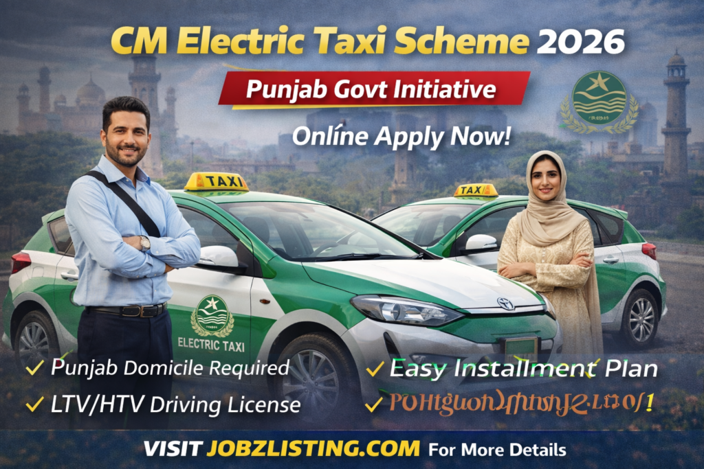 CM Electric Taxi Scheme 2026 – Punjab Govt Initiative Scheme | Online Registration