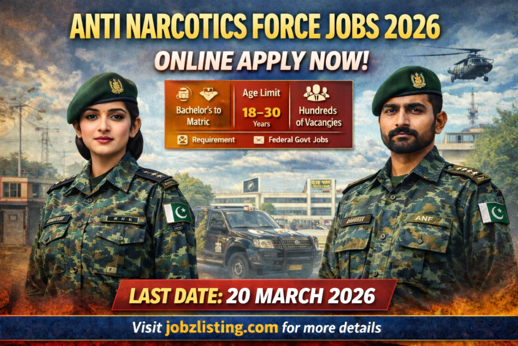 Anti Narcotics Force Jobs 2026 – Join ANF As Constable | Apply Online